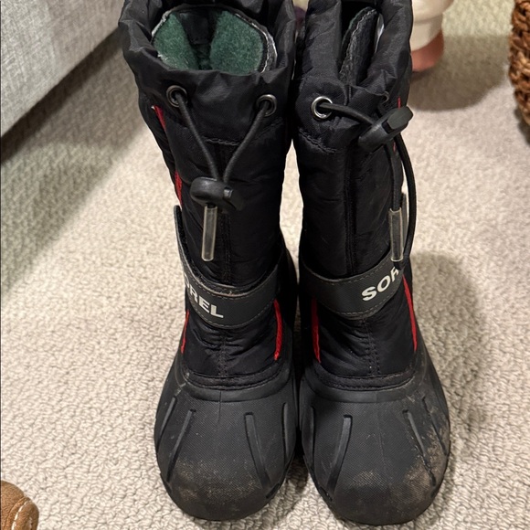 Sorel Black and Red Winter Boots - Picture 3 of 5
